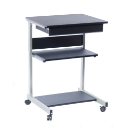 Techni Mobili RTA-B018 Laptop Table - 1 Drawers - 31" x 22"x 20" Depth - Home - Graphite - Medium Density Fiberboard (MDF), Steel - 1 / Box