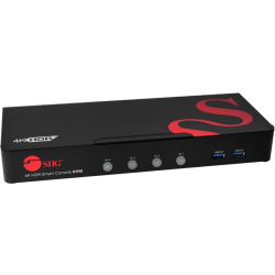 SIIG 4-Port HDMI HDR Smart Console KVM Switch With USB 3.0 Multimedia