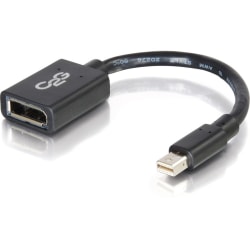 C2G Mini DisplayPort to DisplayPort Adapter - 6in Mini DP t DVI Converter - DisplayPort  - 54303
