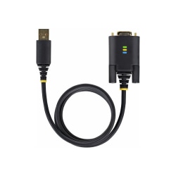 StarTech.com 10ft (3m) USB to Serial Adapter Cable, COM Retention, FTDI, DB9 RS232, Interchangeable DB9 Screws/Nuts, Windows/macOS/Linux