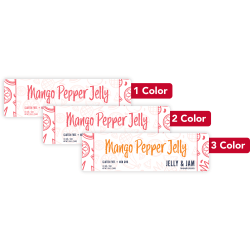 Custom 1, 2 Or 3 Color Printed Labels/Stickers, Rectangle, 1-1/2" x 5", Box Of 250