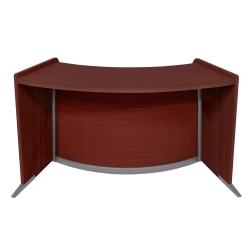 Regency Marque 63"W ADA-Unit Curved Reception Desk Workstation, Mahogany