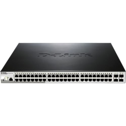 D-Link Metro DGS-1210-52MP/ME Ethernet Switch - 48 Ports - Manageable - Gigabit Ethernet - 2 Layer Supported - Modular - 4 SFP Slots - Twisted Pair, Optical Fiber - 1U High - Rack-mountable