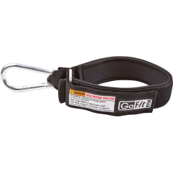 GoFit GF-STAS Ankle Strap with Carabiner for Tubes and Resistance Bands - Adjustable - Carabiner Attachment - 3" x 9.5"x 1.5" - Neoprene, Steel