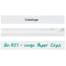 HOL-DEX® Self-Adhesive Plastic Label Holders, 3/4" x 6", Clear, Pack Of 12