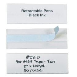 HOL-DEX® Self-Adhesive Plastic Label Holders, 2" x 6", Clear, Pack Of 12