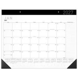AT-A-GLANCE® Contemporary 2027 Monthly Desk Pad Calendar, Standard, 21 3/4" x 17"