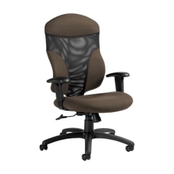 Global® Tye Mesh Tilter Chair, High-Back, 45 1/2"H x 25"W x 26"D, Earth/Black