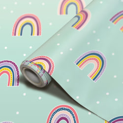 Teacher Created Resources Peel And Stick Decorative Paper Roll, 17-1/2" x 10’, Oh Happy Day Rainbow