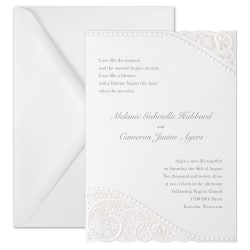 Custom Premium Wedding & Event Invitations With Envelopes, Divine Day, 5-1/2" x 7-3/4", Box Of 25 Invitations