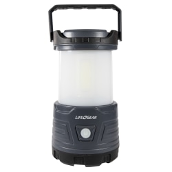 LifeGear 1,600-Lumen Hybrid Battery/USB-Rechargeable Multi-Mode LED Lantern and Power Bank, Black, 41-3776