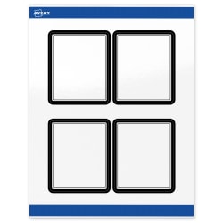 Avery® Print-To-The-Edge Labels With Sure Feed® Technology, S00-DM0-PRWGP10, Rectangle, 4" x 3-1/3", Glossy White, Preprinted Double Black Border Design, Pack Of 40