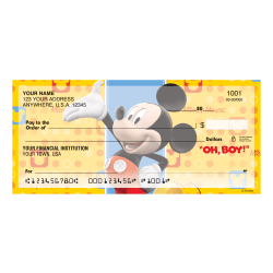 Custom Personal Wallet Checks, 6" x 2-3/4", Singles, Mickey Fun-Tastic, Box Of 150 Checks