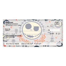 Custom Personal Wallet Checks, 6" x 2-3/4", Singles, Nightmare Before Christmas Pumpkin King, Box Of 150 Checks