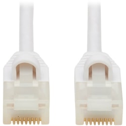 Tripp Lite Safe-IT Cat6a Ethernet Cable Antibacterial Snagless Slim MM 15ft  - 10 Gbit/s - Gold Plated Contact - 28 AWG - White