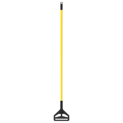 Gritt Commercial Quick Release Fiberglass Wet Mop Handle, 60", Yellow, Pack Of 2 Handles