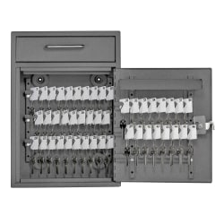 Mail Boss Key Boss High Security Locking Key Cabinet/Drop Box, 16-1/4"H x 11-1/4"W x 4-3/4"D, Granite
