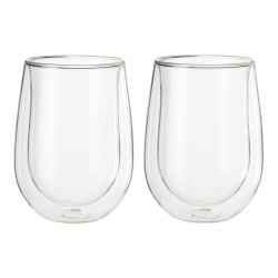 Zwilling Sorrento Double-Wall Stemless Wine Glass Set, 10 Oz, Clear, Set Of 2 Glasses