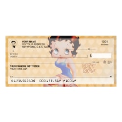 Custom Personal Wallet Checks, 6" x 2-3/4", Duplicates, Betty Boop™ Vintage Pin Ups, Box Of 150 Checks