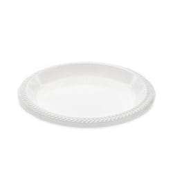 Pactiv Evergreen Meadoware® Impact® Plastic Dinnerware Plates, 10-1/4", White, Pack Of 500 Plates