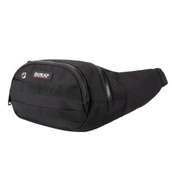 DUKAP Polyester TANGO Fanny Pack, 5-1/2"H x 7"W x 4-5/8"D, Black