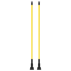 Gritt Commercial Jaw Style Metal Wet Mop Handle, 60", Yellow, Pack Of 2 Handles