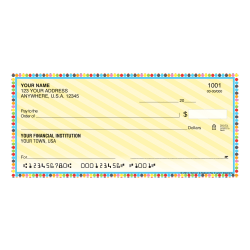 Custom Personal Wallet Checks, 6" x 2-3/4", Duplicates, Bright Pop, Box Of 150 Checks