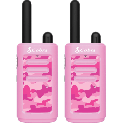Cobra® Kid's Hero 16-Mile Range Walkie Talkies, Pink, 2-Pack, HE150