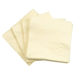JAM PAPER Medium Lunch Napkins - 6 1/2 x 6 1/2 - Ivory - 40/Pack