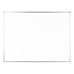 Bi silque Ayda Magnetic Dry-Erase Whiteboard, 48" x 36", Aluminum Frame With Silver Finish