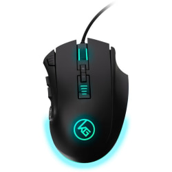 Kaliber Gaming 12-Button MMO Mouse - Optical - Cable - 1 Pack - USB 2.0 - 16000 dpi - Scroll Wheel - 12 Button(s)