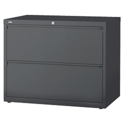 WorkPro® 36"W x 18-5/8"D Lateral 2-Drawer File Cabinet, Charcoal
