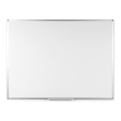 Bi silque Ayda Melamine Dry-Erase Whiteboard, 48" x 36", Aluminum Frame With Silver Finish