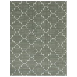 Foss Floors Area Rug, 6'H x 8'W, Roman, Green/White
