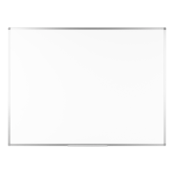 Bi silque Ayda Steel Melamine Dry-Erase Whiteboard, 36" x 48", Aluminum Frame With Silver Finish