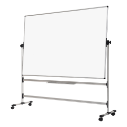 MasterVision® Earth Melamine Non-Magnetic Dry-Erase Whiteboard Revolving Easel, 36" x 71", White