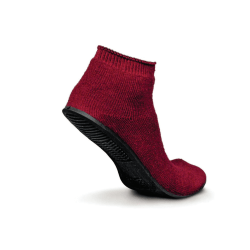 Sure-Grip® Terrycloth Slippers, Small, Red, Case Of 12 Pairs