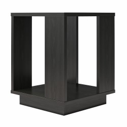 Ameriwood Home Knowle Contemporary Side Table, 19-1/2"H x 15-9/16"W x 15-9/16"D, Black Oak