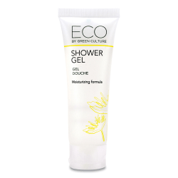 Eco By Green Culture Shower Gel, Clean Scent, 30 mL, 288/Carton