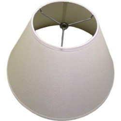 Lampshades Inc. Linen Round Lamp Shades, 6" x 13" x 19", Parchment, Set Of 10 Shades