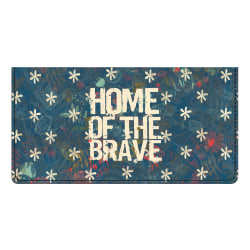 Custom Personal Wallet Check Cover, Leather, Brave And Free