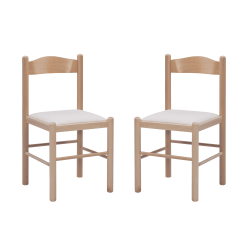 Linon Polzen Side Chairs, Natural/Beige, Set Of 2 Chairs