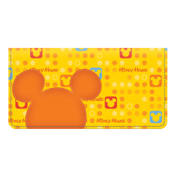 Custom Personal Wallet Check Cover, Leather,  Mickey Fun-Tastic