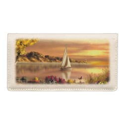 Custom Canvas Personal Wallet Checkbook Cover, Coastal Dreams