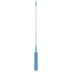 Gritt Commercial Flexible Wand Duster With Microfiber Sleeve And Telescopic Pole, 120", Blue
