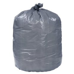 Pitt Plastics Linear Low Can Liners, 33" x 39", 1.1 Mil, Gray, Box Of 100