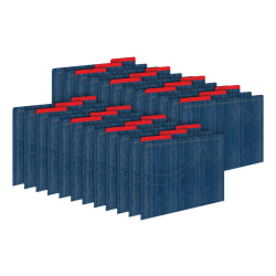 Barker Creek Tab File Folders, Letter Size, Denim, Pack Of 24 Folders