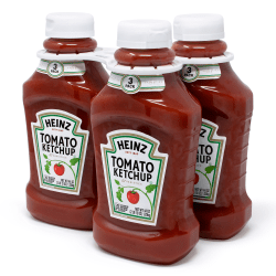 Heinz Tomato Ketchup, 44 Oz Bottle, Pack Of 3