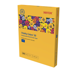 Xerox® Vitality Colors®20 Multipurpose Pastel Printer Paper, 1 Ream, 300 Sheets Per Ream, Goldenrod, Letter Size, 20lb., 30% Recycled
