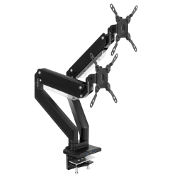 Mount-It MI-4772 Dual Monitor Desk Mount, 23"H x 21"W x 3-5/16"D, Black